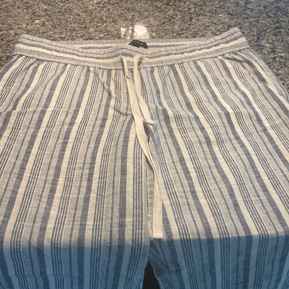 Ann Taylor Linen Wide Leg Pants, Size L